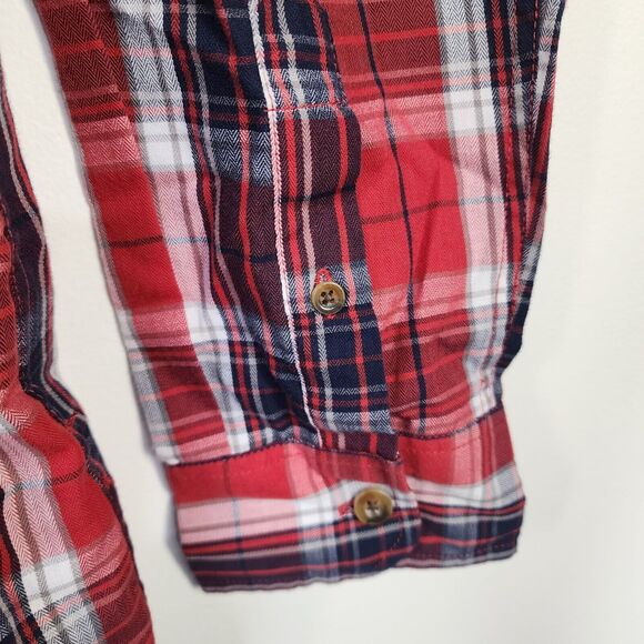 Oakley Mens Shirt Size Large Red Plaid Button Up Long Sleeve Chase Woven Casual - Picture 7 of 12